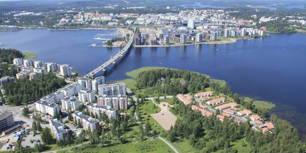 vista aerea del ponte di Jyväskylä