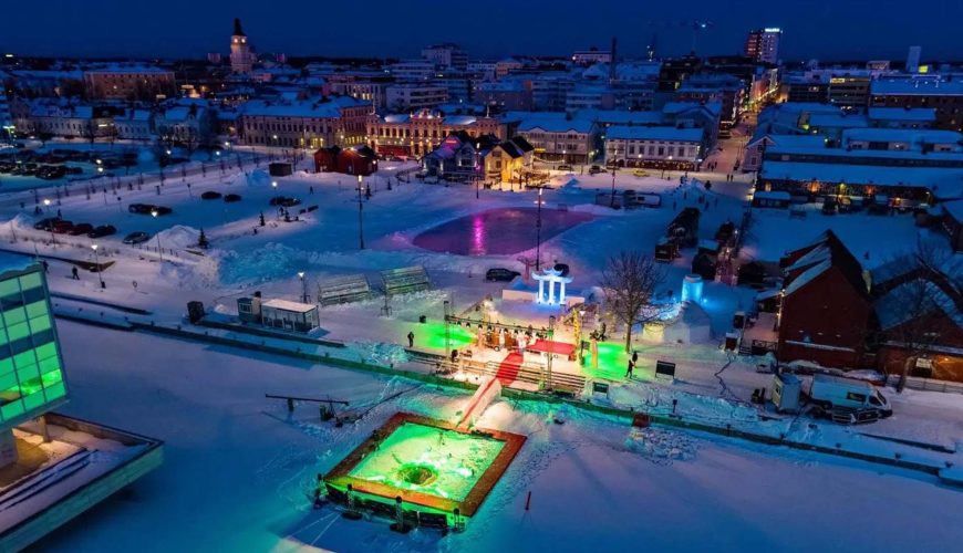 oulu ricoperta di neve