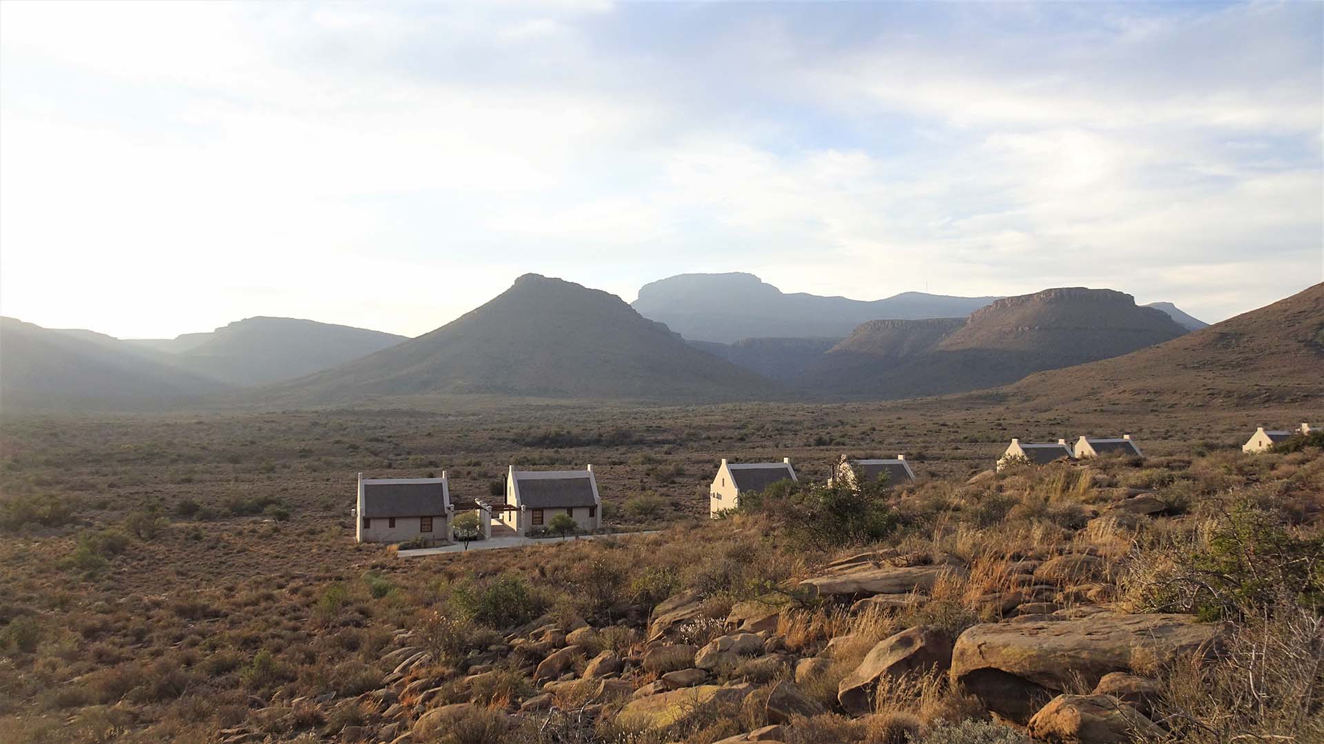 I cottage in stile cape dutch del rest camp nel karoo national park