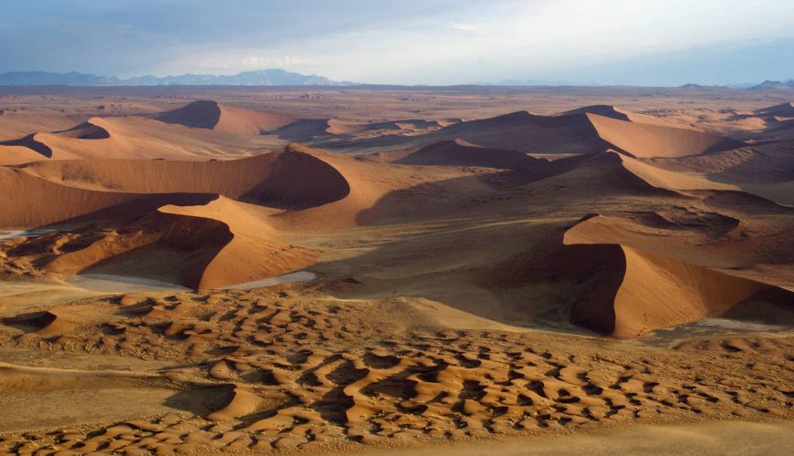 vista delle dune del namib da un volo panoramico