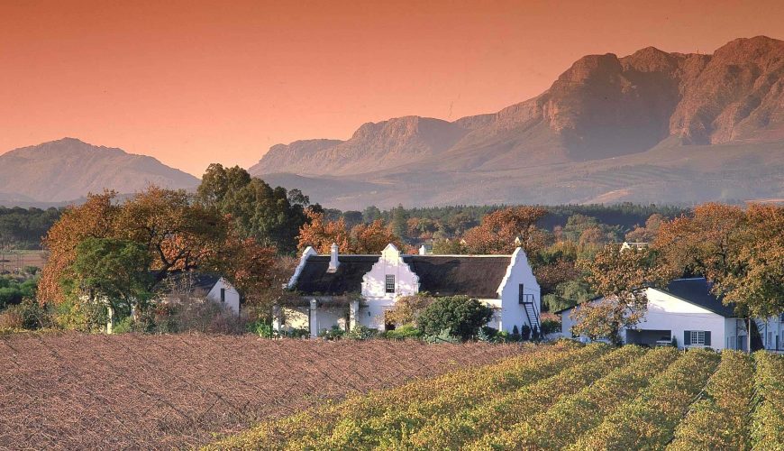 tipica casa in stile cape dutch nelle winelands