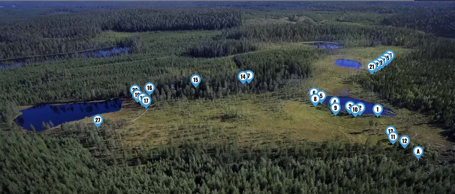 mappatura degli hides del bear centre di Kuhmo