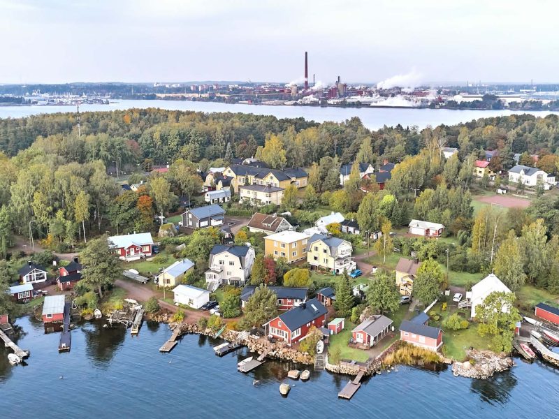 vista aerea della marina di Kotka