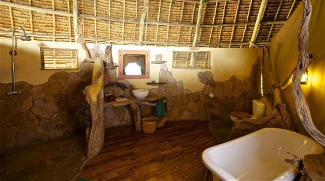bagno tenda rufiji river camp