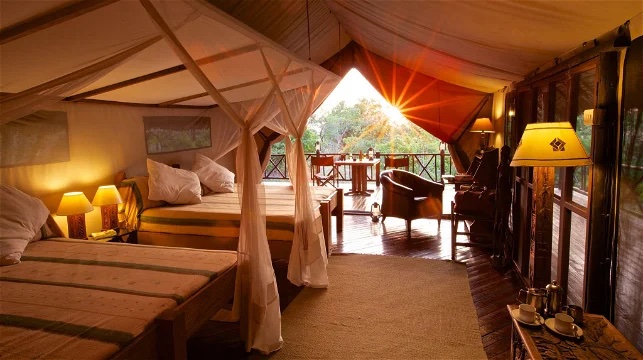 interni tenda rufiji river camp