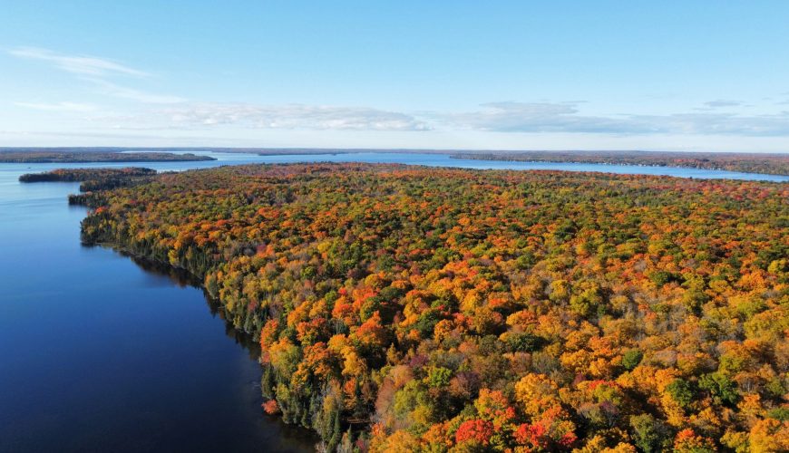 colori autunnali dei Kawartha Lakes, Ontario.
