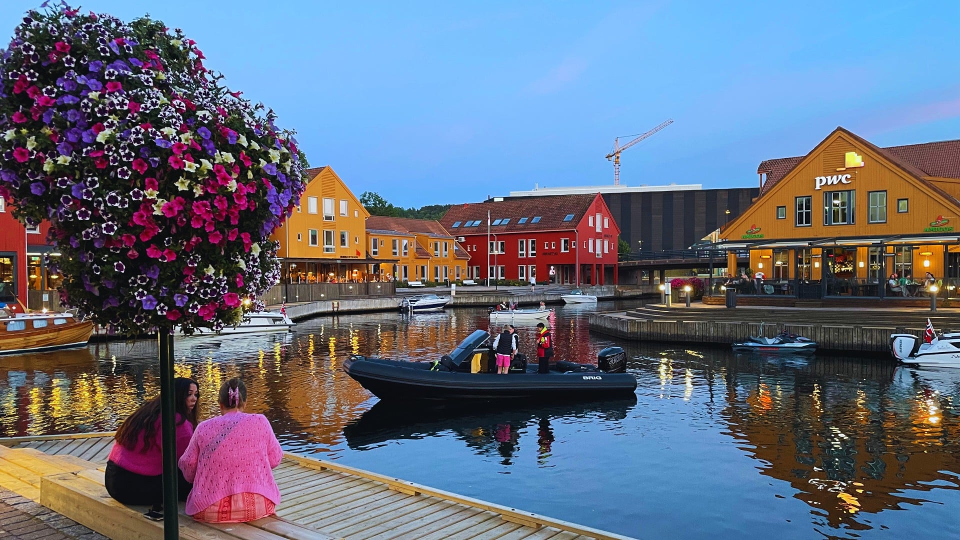 Kristiansand's harbour in summer
