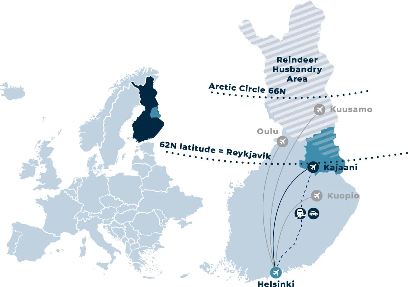 arctic-lakeland-kartta Arctic lakeland sulla mappa