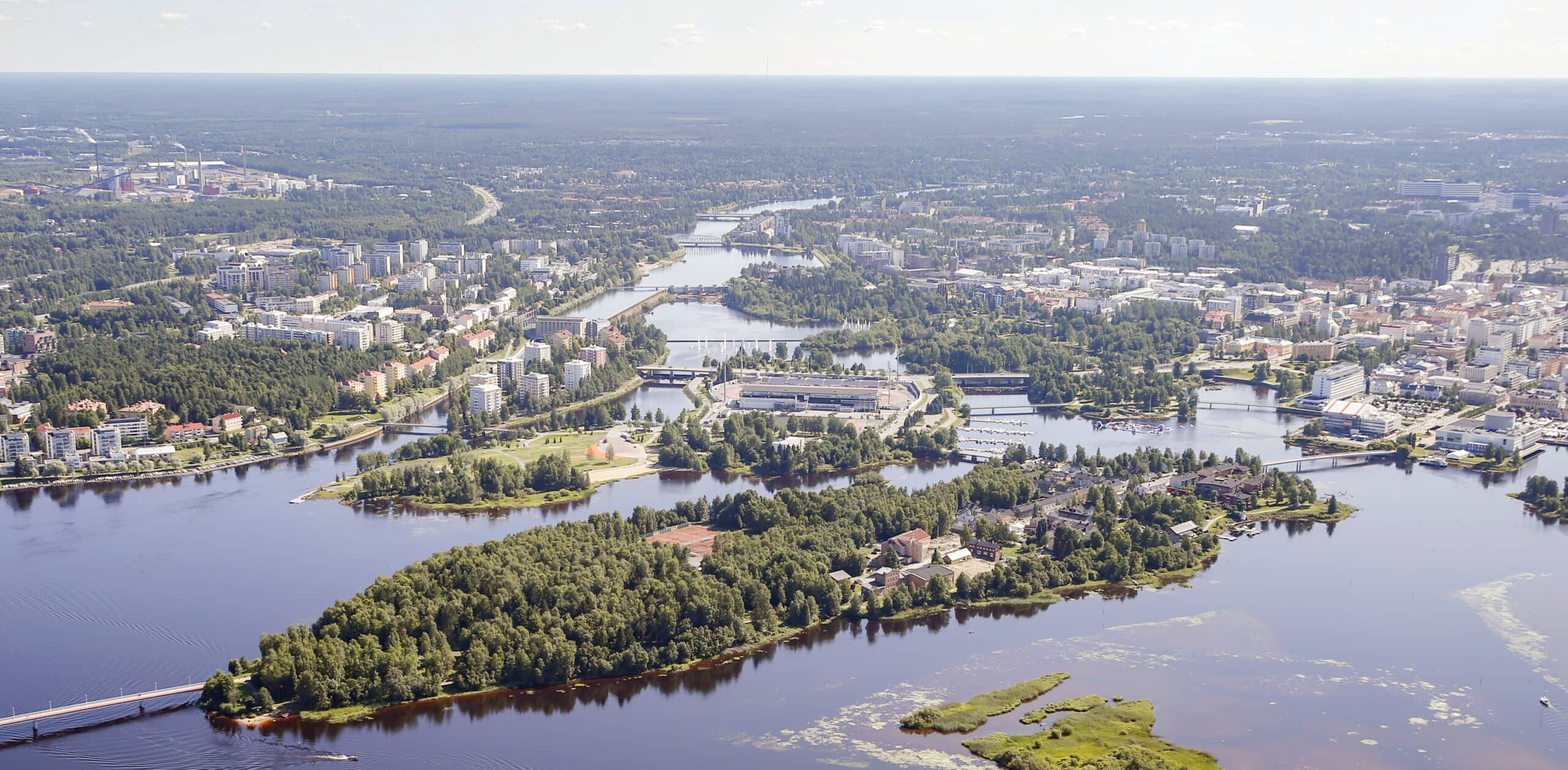 vista aerea di Oulu